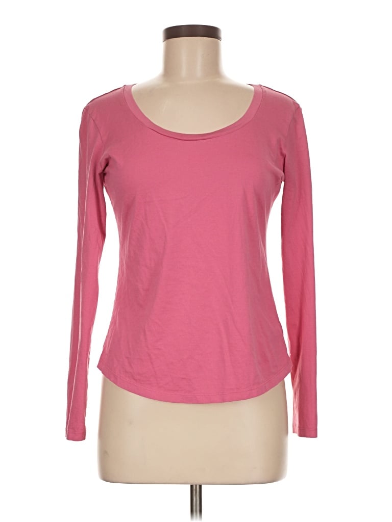 Pre-owned Theory Long Sleeve T-shirt In Pink