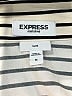 Express Stripes Ivory Long Sleeve Blouse Size M - photo 7