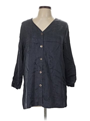 Carole Little 3/4 Sleeve Button-Down Shirt (view 1)