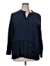 Poetry Blue Long Sleeve Blouse Size 16 - photo 1