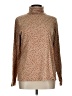 Lands' End Animal Print Brown Turtleneck Sweater Size L - photo 1