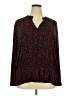 The Limited Animal Print Black Long Sleeve Blouse Size 2X - photo 1