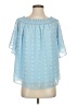 Jodifl 100% Polyester Blue Short Sleeve Blouse Size S - photo 1
