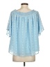 Jodifl 100% Polyester Blue Short Sleeve Blouse Size S - photo 2