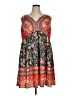 Unbranded Paisley Orange Red Casual Dress Size XL - photo 1
