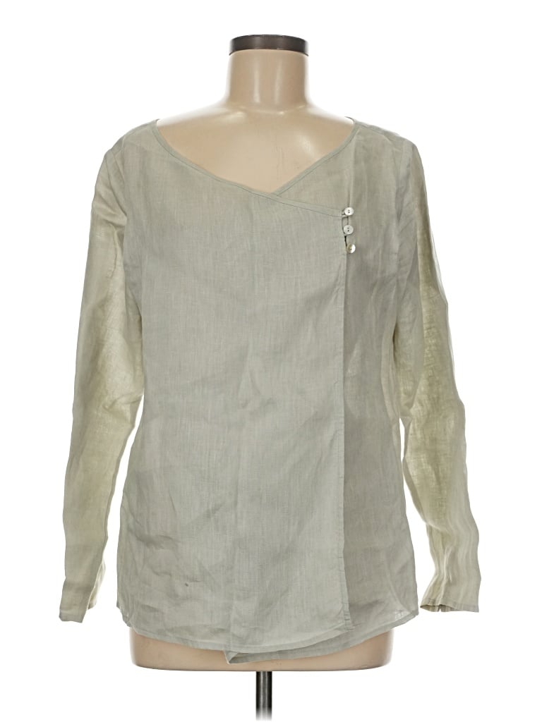 Pre-owned Sundance Long Sleeve Blouse In Gray