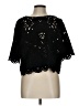 Bebe Black Short Sleeve Blouse Size L - photo 1