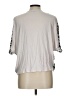 Express 100% Polyester Animal Print Silver Short Sleeve Blouse Size L - photo 2