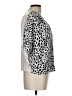 Express 100% Polyester Animal Print Silver Short Sleeve Blouse Size L - photo 4