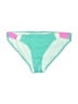 No Boundaries Color Block Green Swimsuit Bottoms Size M - photo 1