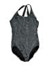 Lands' End Chevron-herringbone Gray One Piece Swimsuit Size 12 - photo 1