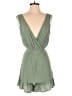 Rewind 100% Rayon Solid Green Romper Size S - photo 1