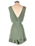Rewind 100% Rayon Solid Green Romper Size S - photo 2