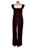 Express Solid Burgundy Jumpsuit Size L - photo 2