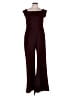 Express Solid Burgundy Jumpsuit Size L - photo 1