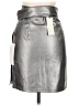 Never Fully Dressed Metallic Silver Faux Leather Skirt Size 6 - photo 2