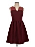 Everly 100% Polyester Solid Burgundy Cocktail Dress Size S - photo 1