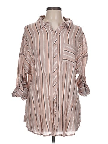 Torrid 3/4 Sleeve Button-Down Shirt (view 1)