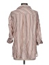 Torrid Stripes Tan 3/4 Sleeve Button-Down Shirt Size Lg Plus (0) - photo 2