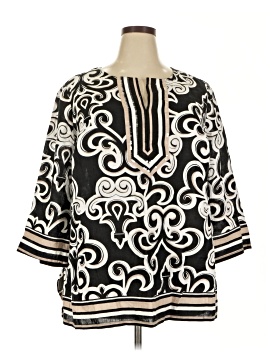 Jm Collection 3/4 Sleeve Blouse