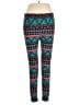 Lularoe Print Teal Leggings Size 1X (Tall & Curvy) - photo 1
