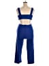 Velvet Torch Solid Blue Jumpsuit Size XL - photo 2