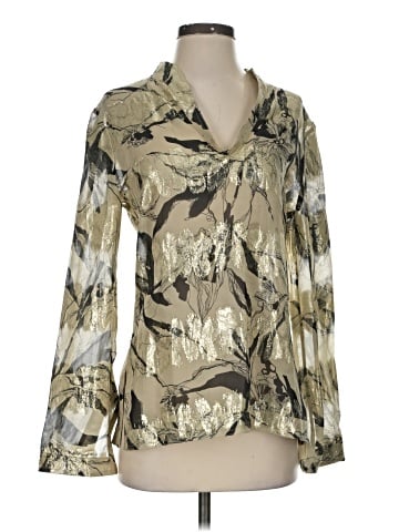 Tory Burch Long Sleeve Silk Top (view 1)