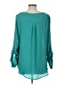 Apt. 9 100% Polyester Teal Long Sleeve Blouse Size L - photo 2