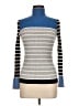 Ann Taylor LOFT Stripes Blue Turtleneck Sweater Size M - photo 1