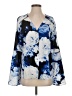 Calvin Klein 100% Polyester Blue 3/4 Sleeve Blouse Size S (estimated) - photo 1