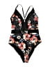 Unbranded Floral Black One Piece Swimsuit Size M (estimated) - photo 1