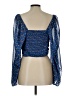 Mable 100% Polyester Blue 3/4 Sleeve Blouse Size L - photo 2