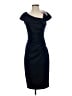 Xscape Solid Blue Cocktail Dress Size 4 - photo 1