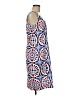 W by Worth 100% Polyester Print Blue Casual Dress Size 8 - photo 4