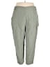 Leith Solid Green Casual Pants Size 3X - photo 1