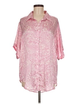 Frankies Bikinis 3/4 Sleeve Silk Top (view 1)