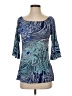 Zen Knits Blue 3/4 Sleeve Top Size S - photo 1