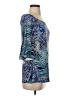 Zen Knits Blue 3/4 Sleeve Top Size S - photo 4