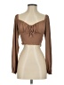 Shein Brown Long Sleeve Blouse Size 2 - photo 1
