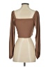 Shein Brown Long Sleeve Blouse Size 2 - photo 2