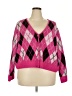 Divided by H&M Argyle Pink Cardigan Size 3X - photo 1