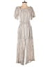 BCBGMAXAZRIA Stripes Ivory Jumpsuit Size S - photo 1
