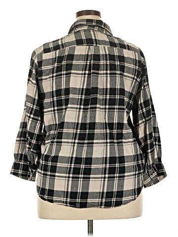 Free Assembly 3/4 Sleeve Button-Down Shirt (view 2)