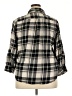 Free Assembly 100% Cotton Plaid Gray 3/4 Sleeve Button-Down Shirt Size 3X - photo 2