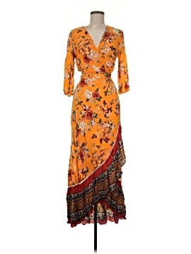 open lace back dress New Anthropologie Orange Peach Floral