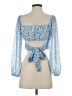 Japna 100% Polyester Blue 3/4 Sleeve Blouse Size XS - photo 2