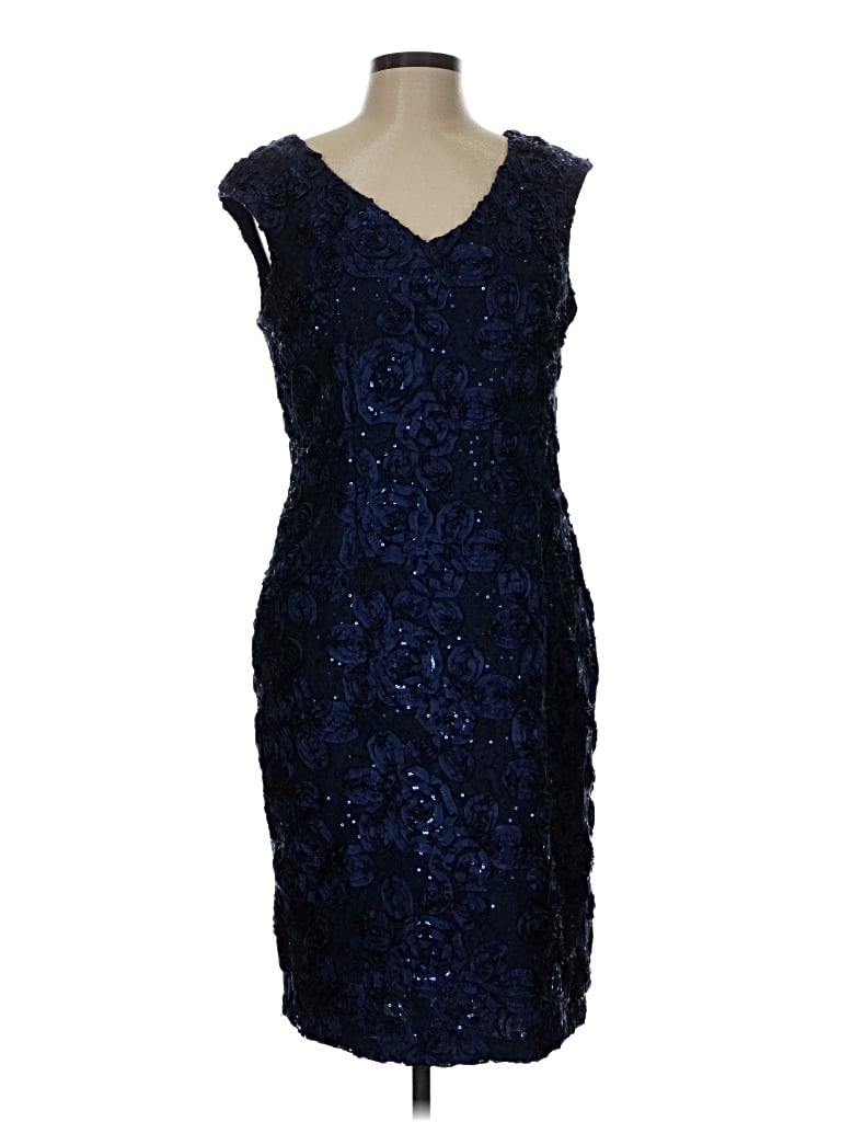 Pre-owned Alex Evenings Cocktail Dress In Blue