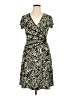 Connected Apparel Print Black Green Cocktail Dress Size 14 (petite) - photo 1