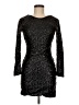 H&M 100% Polyester Metallic Black Cocktail Dress Size 6 - photo 1