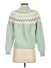 Ann Taylor Chevron-herringbone Green Turtleneck Sweater Size XS - photo 2